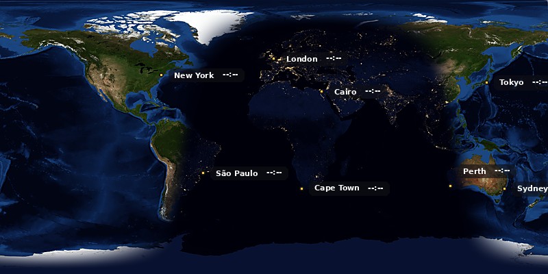 Map centred on the Atlantic ocean